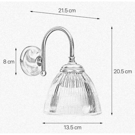 klasszikus elegans uvegburas fali lampa bronz szinu haloszoba falikar lampa konyha mediterran lampak tradicionalis rusztikus rezlampa lameridiana lampabolt budapest meret.jpg